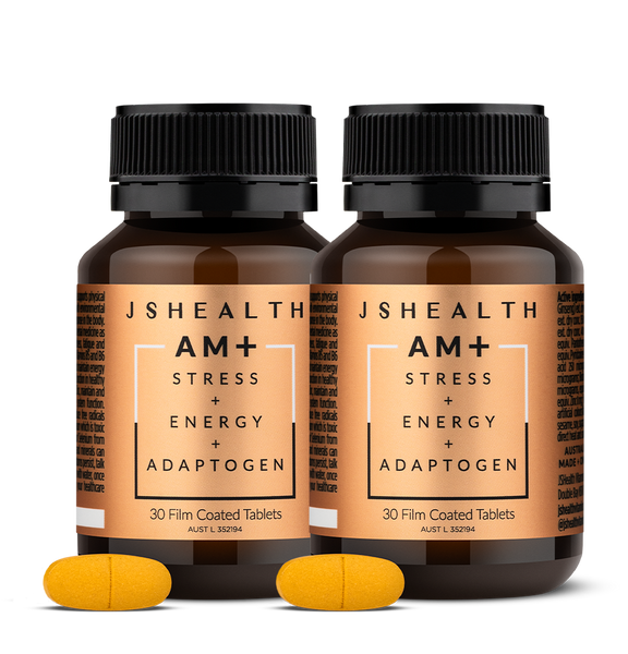 JSHealth Vitamins AM+ Stress + Energy + Adaptogen Twin Pack JSHealth