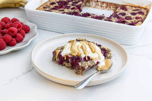 Raspberry & Banana Baked Oats