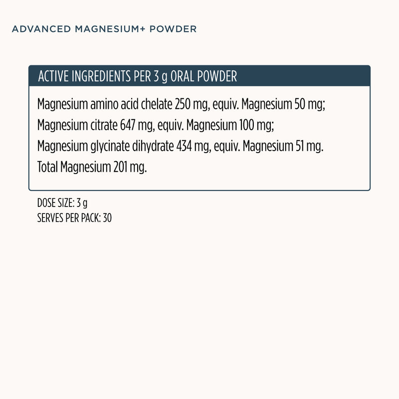 Advanced Magnesium+ Powder - 30 Serves