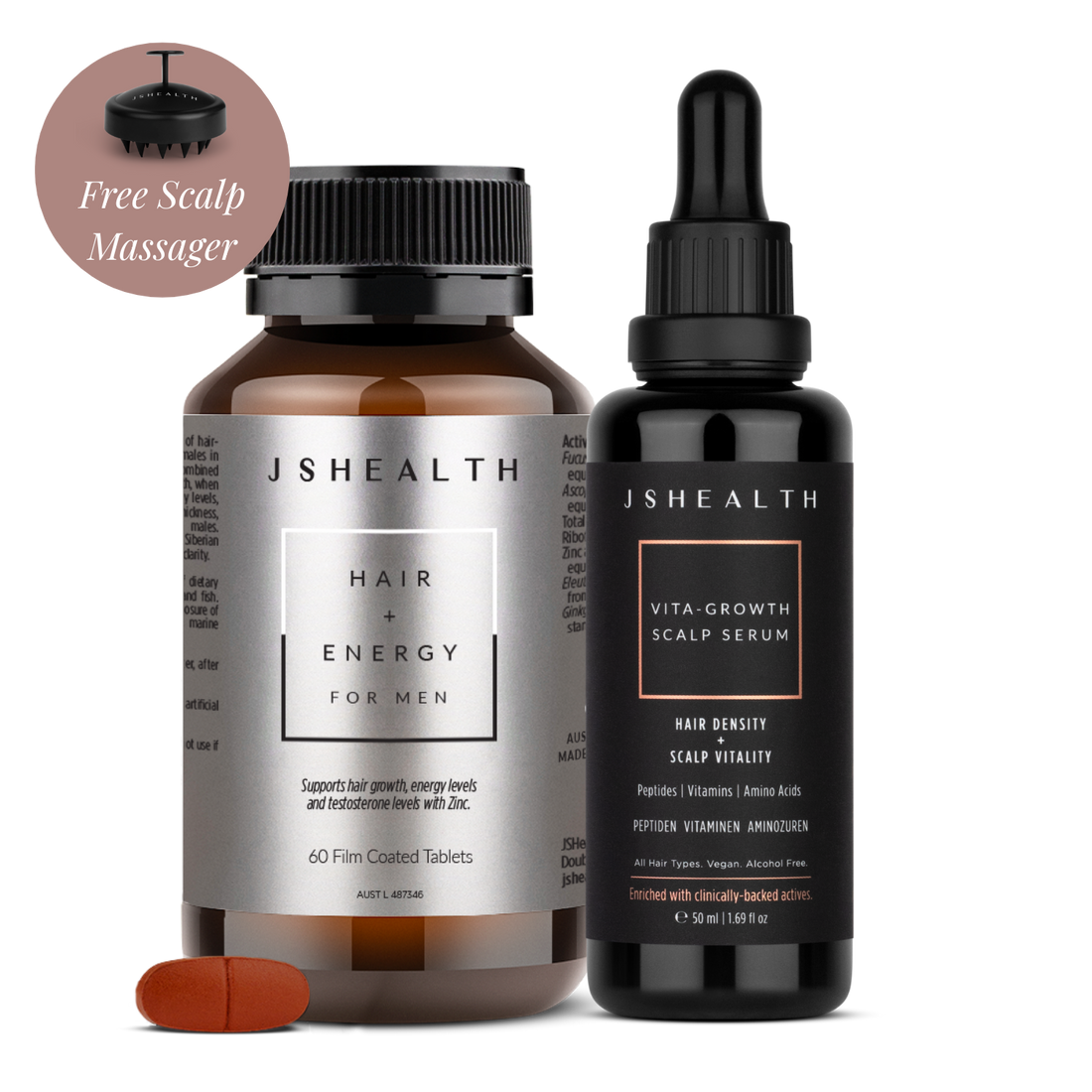 Hair Growth Vitamins - Hair + Energy Vitamins - JSHealth AUS – JSHealth ...