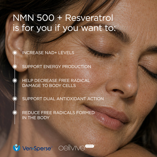 NMN 500 + Resveratrol — Cellular Longevity