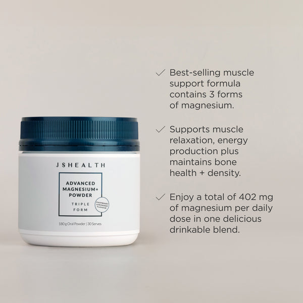 Advanced Magnesium+ Powder - Raspberry Lemonade – JSHealth Vitamins Aus