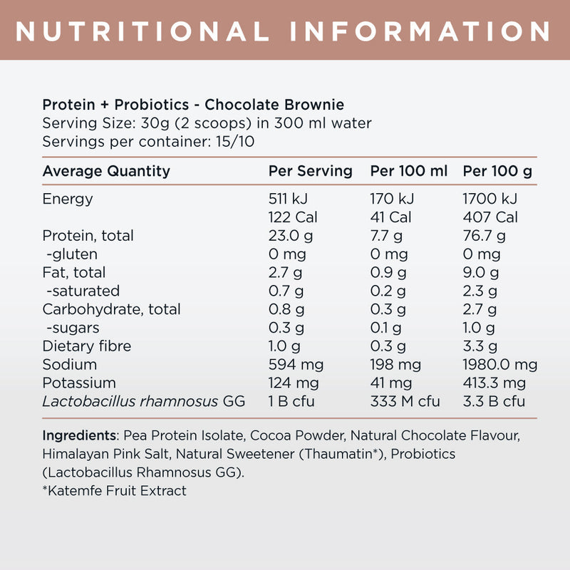 GIFTED: Protein + Probiotics Chocolate Brownie (Expires 30/04/24)