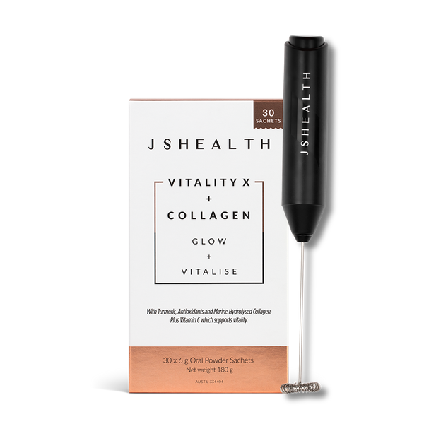 Vitality X + Collagen Sachets + FREE Handheld Whisk