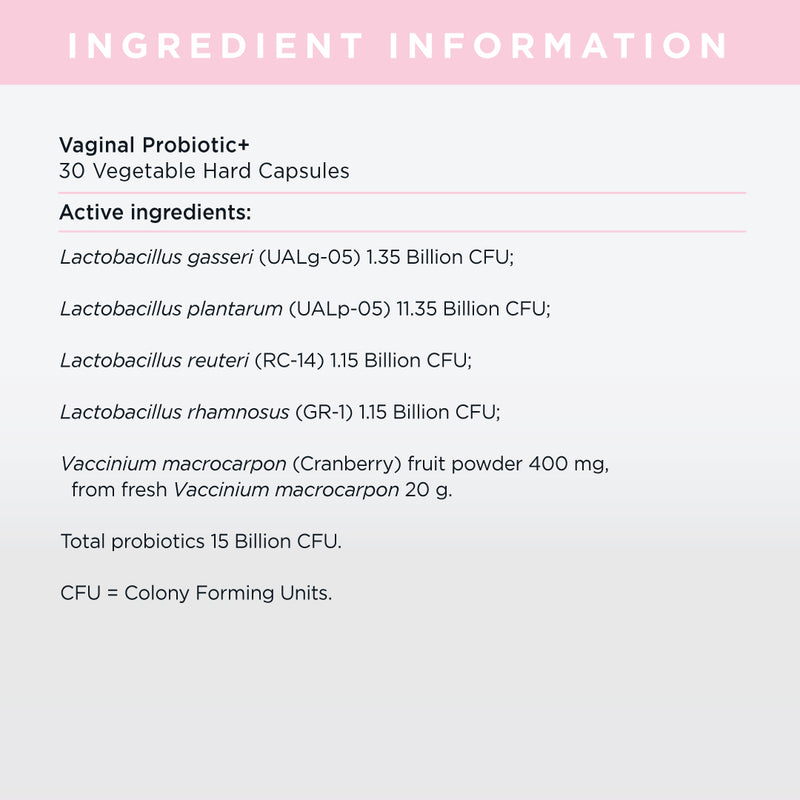 Vaginal Probiotic+ Formula - 1 Month Supply