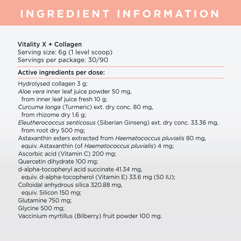 Vitality X + Collagen Powder - 90 Serves
