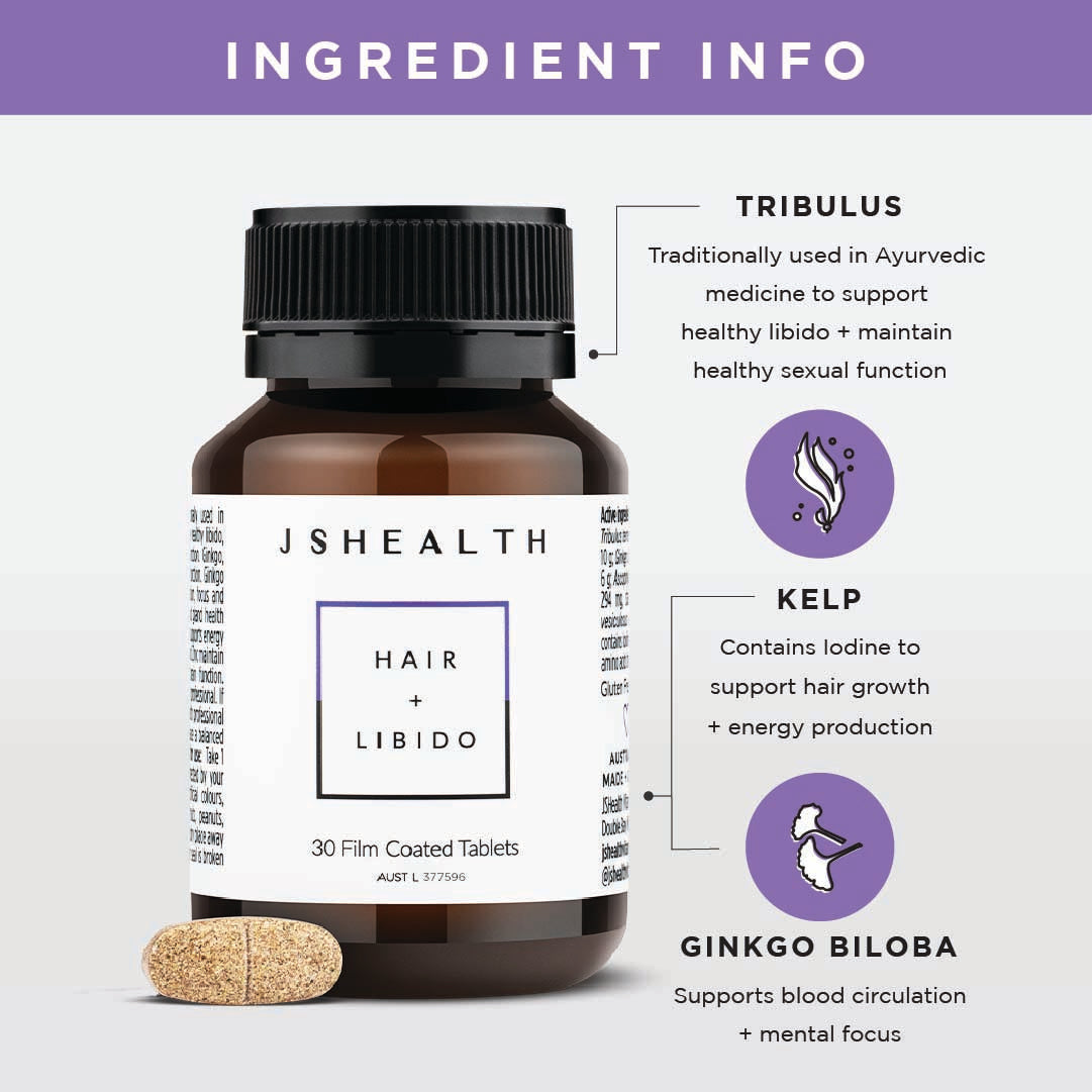 JSHealth Vitamins Hair + Libido Formula Hair Growth & Libido Support